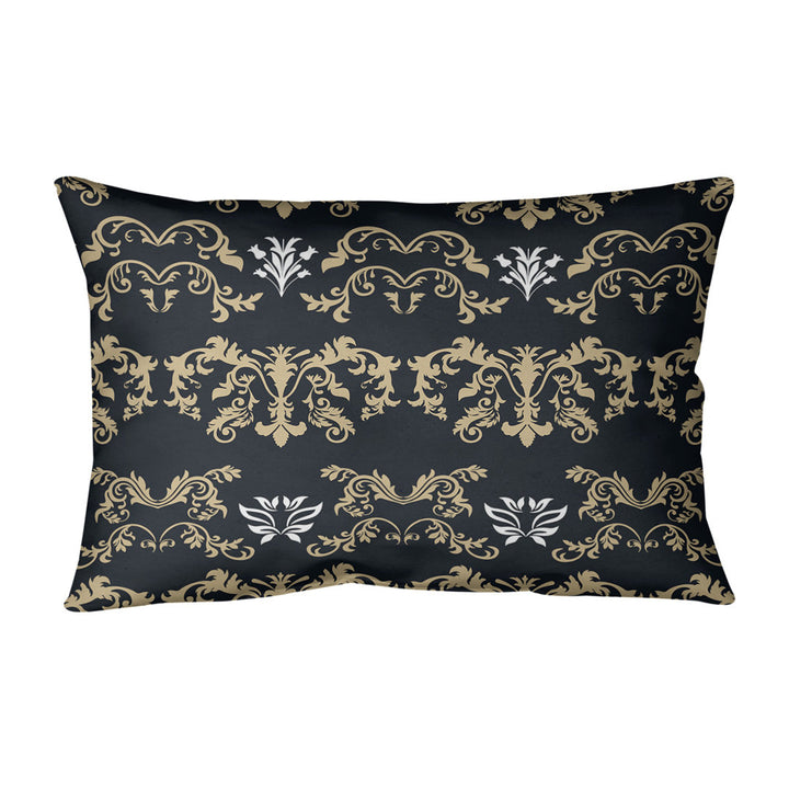 New Orleans Football Baroque Rectangular Pillow Cover & Insert ArtVerse Color: Black/Brown/White