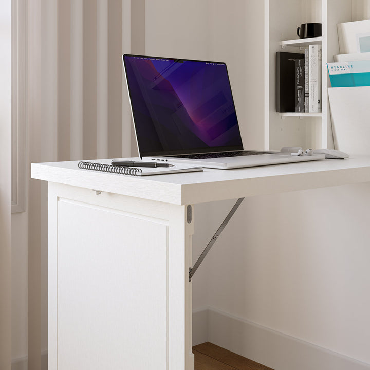 Ahian Floating Desk Latitude Run® Color: Antique White
