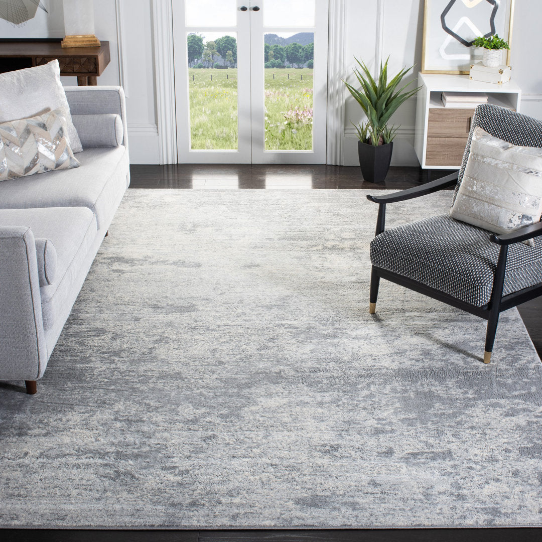 Addison Gray/Ivory Area Rug Steelside™ Rug Size: Rectangle 8' x 10'