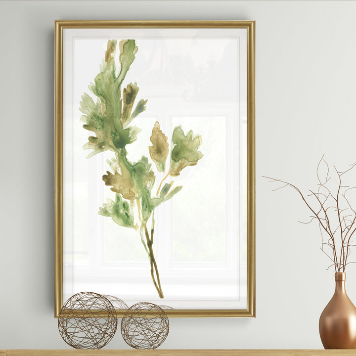 Earthtone Herbs I' Painting on Canvas Gracie Oaks Size: 26.5" H x 36.5" W x 1.5" D Format: Gold Framed