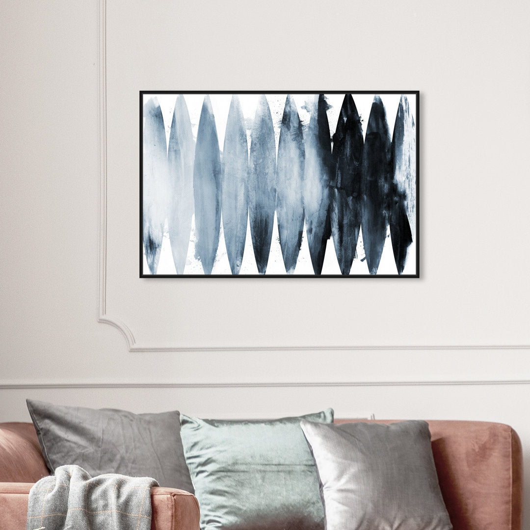 Abstract Paradise Found Muted - Painting Print on Canvas Art Remedy Size: 36" H x 54" W x 1.5" D Format: Black Framed