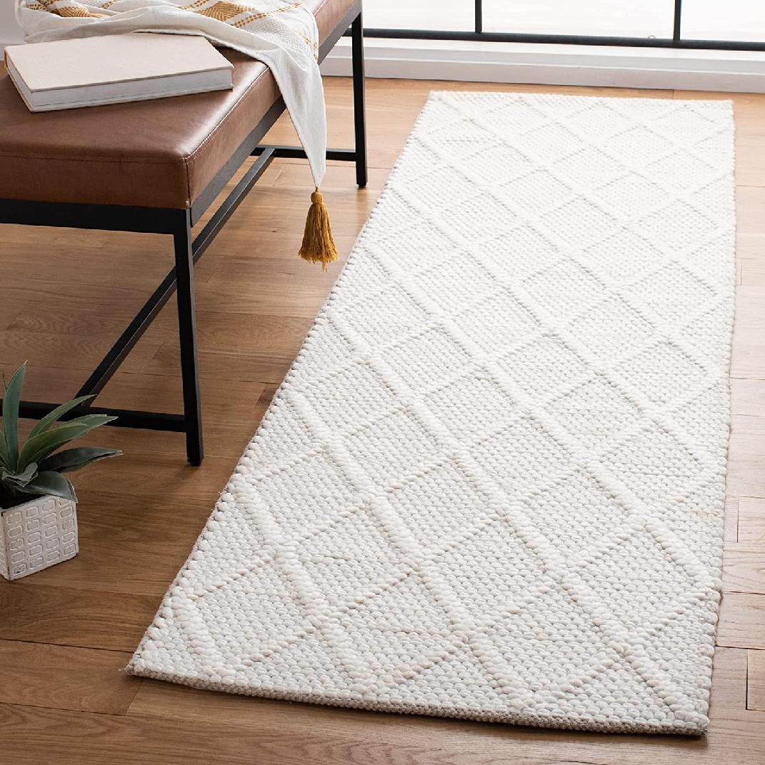 Krizal Hand Woven 70% Wool And 30% Viscose Geometric Rug Union Rustic Rug Size: Runner 2'3" x 6'