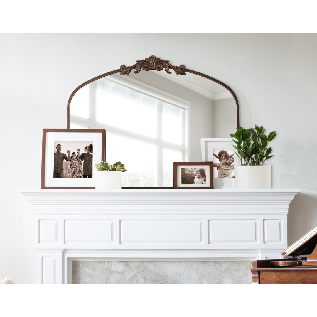 Anglo Arendahl Traditional Accent Mirror Fleur De Lis Living Size: 28.5" x 36" Finish: Bronze