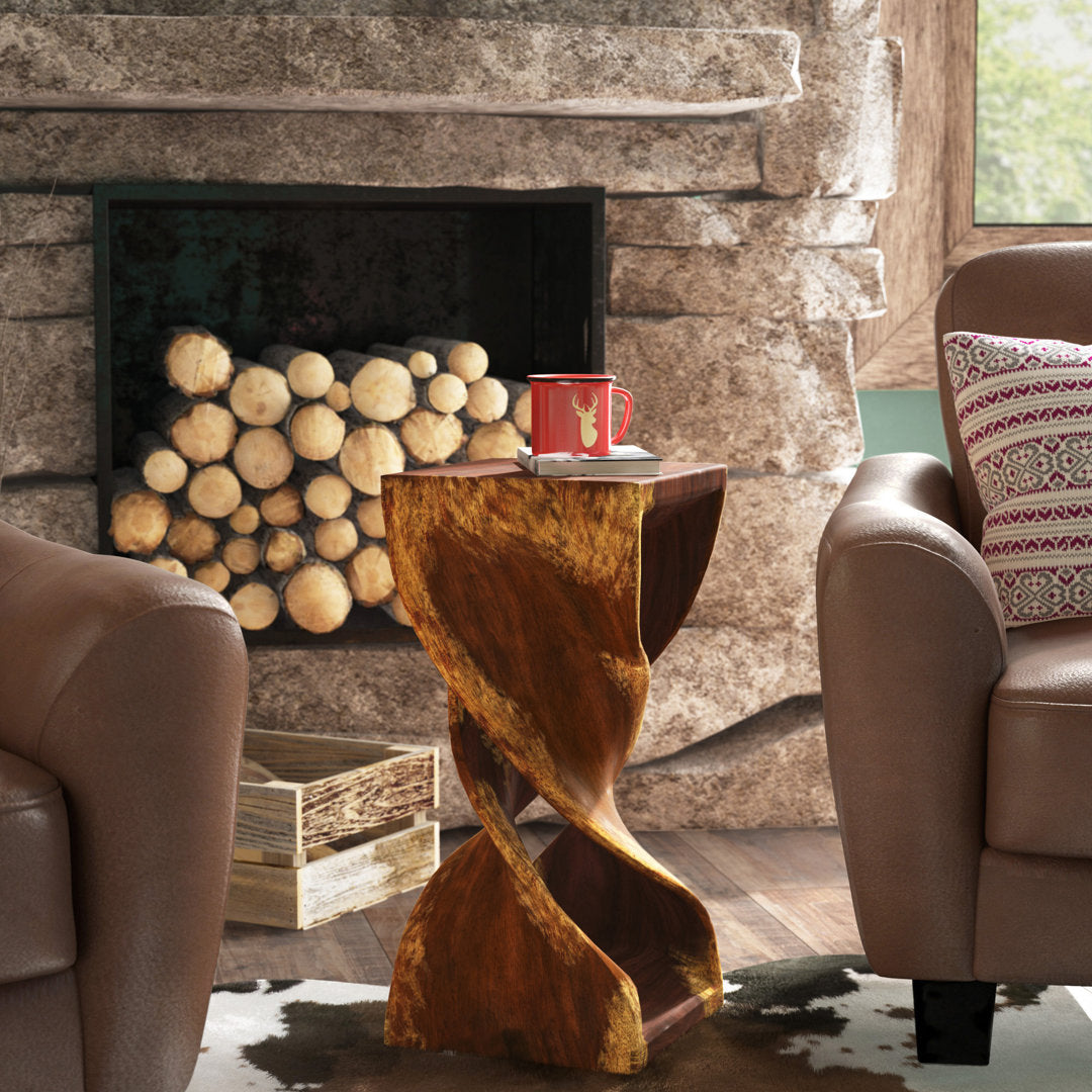 Lovejoy Solid Wood Abstract End Table The Twillery Co.® Color: Walnut