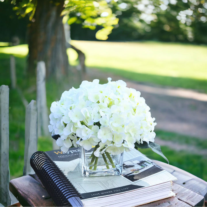 Hydrangea Floral Arrangement in Vase House of Hampton®