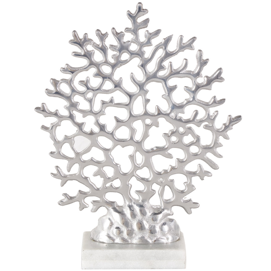 Sizer Aluminum Coral Marble Base Sculpture Highland Dunes