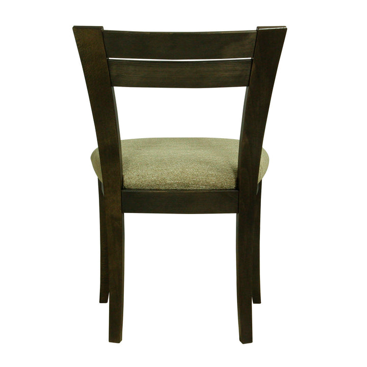 Claverley Ladder Back Side Chair Red Barrel Studio® Upholstery Color: Charcoal, Frame Color: Java