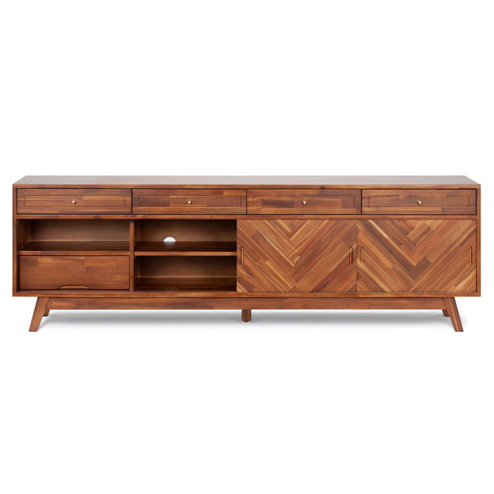 Anja 79'' Media Console AllModern Color: Brown