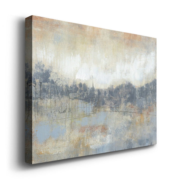 Cool Grey Horizon I - Wrapped Canvas Print Steelside™ Size: 32" H x 48" W
