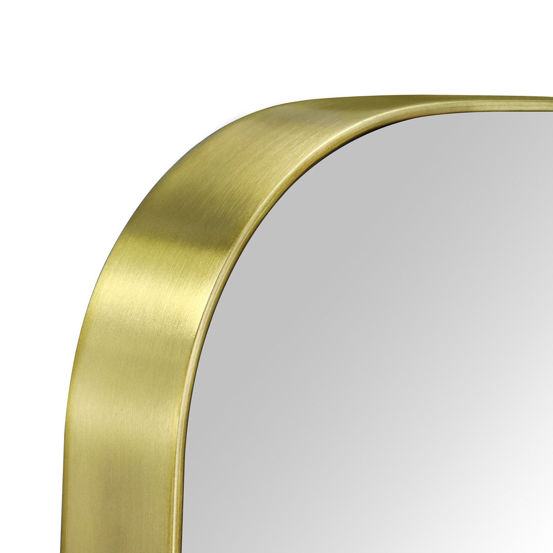 Kengston Modern & Contemporary Rectangular Bathroom Vanity Mirrors 17 Stories Size: 36" x 24" Finish: Brushed Gold