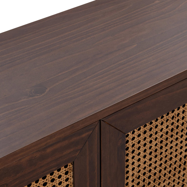 Genie Solid Wood 4 - Door Sideboard Joss & Main Color: Walnut