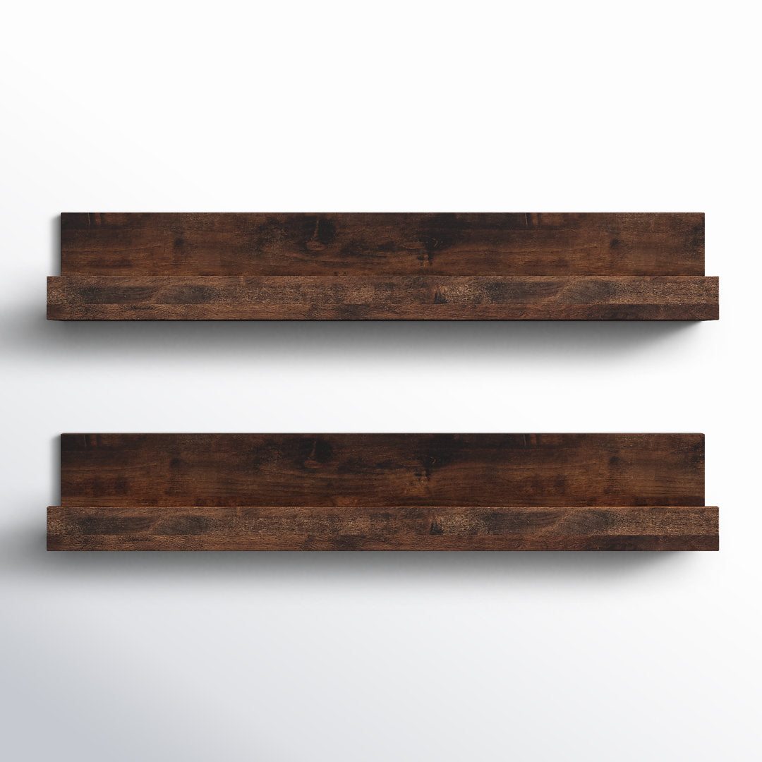 Dominique Alder Solid Wood Floating Shelf (Set of 2) Birch Lane™