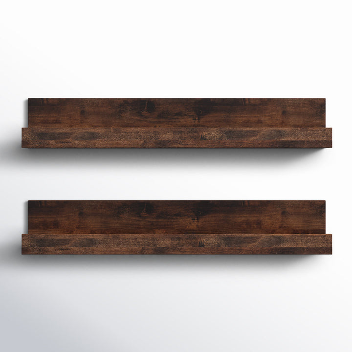 Dominique Alder Solid Wood Floating Shelf (Set of 2) Birch Lane™