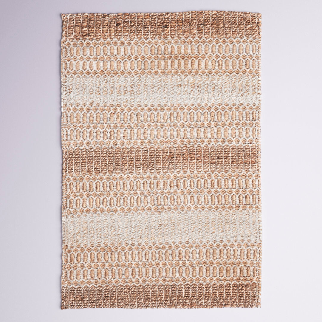 Sorrell Geometric Flatweave Ivory/Natural Area Rug Laurel Foundry Modern Farmhouse® Rug Size: Rectangle 5' x 8'