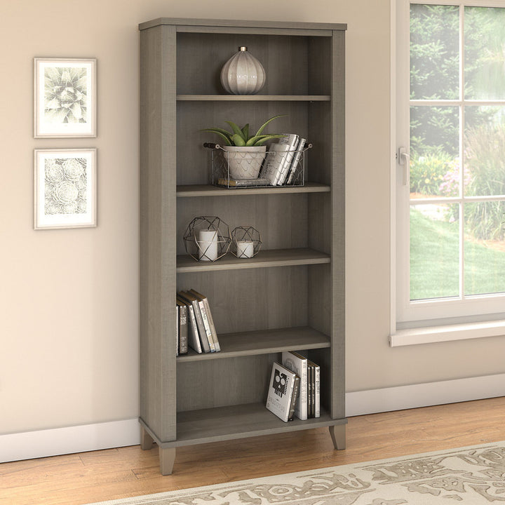 Magomed Bookcase Gracie Oaks Color: Ash Gray