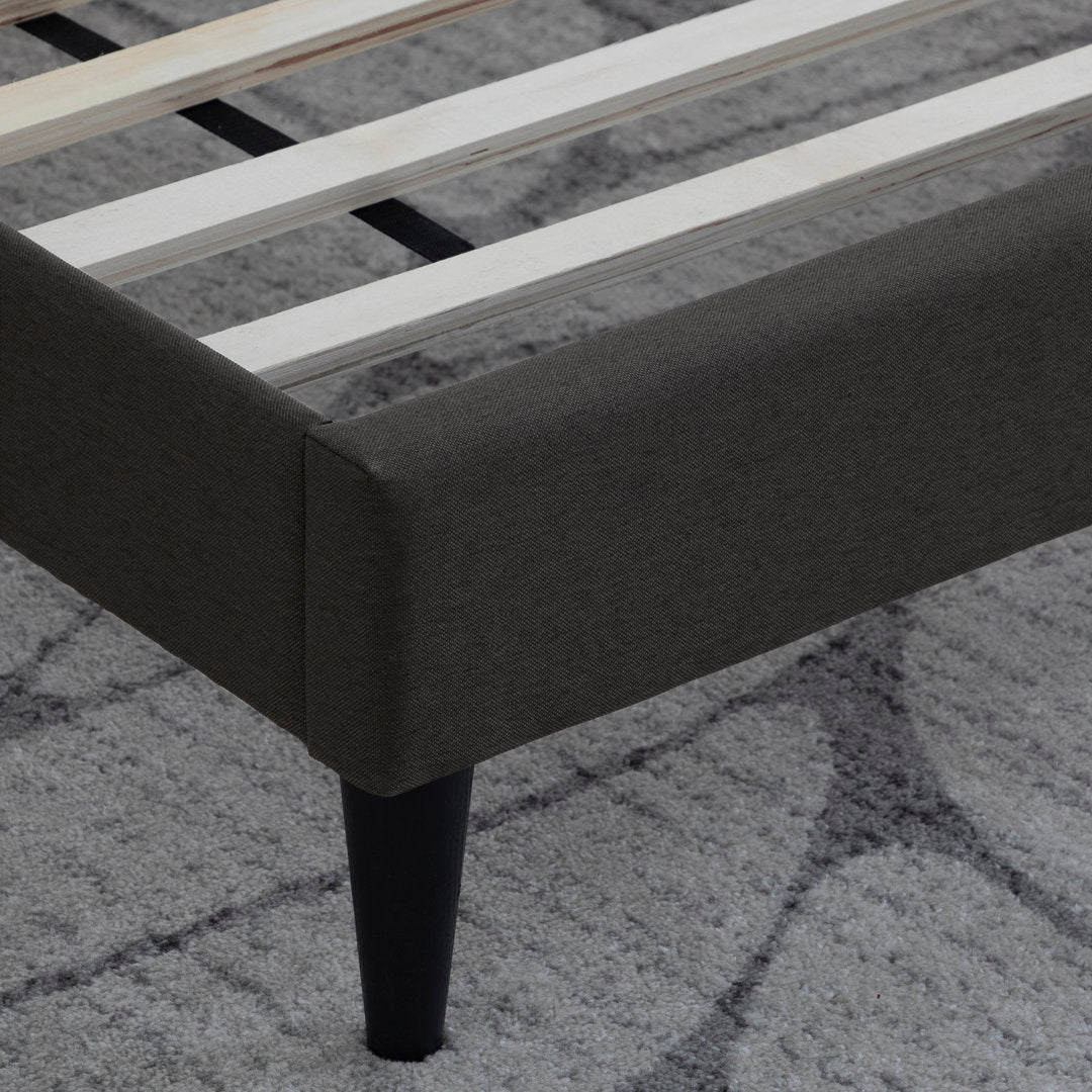 Scarlett Upholstered Platform Bed with Triple-Lined Headboard Mercury Row® Color: Charcoal  Size: Full
