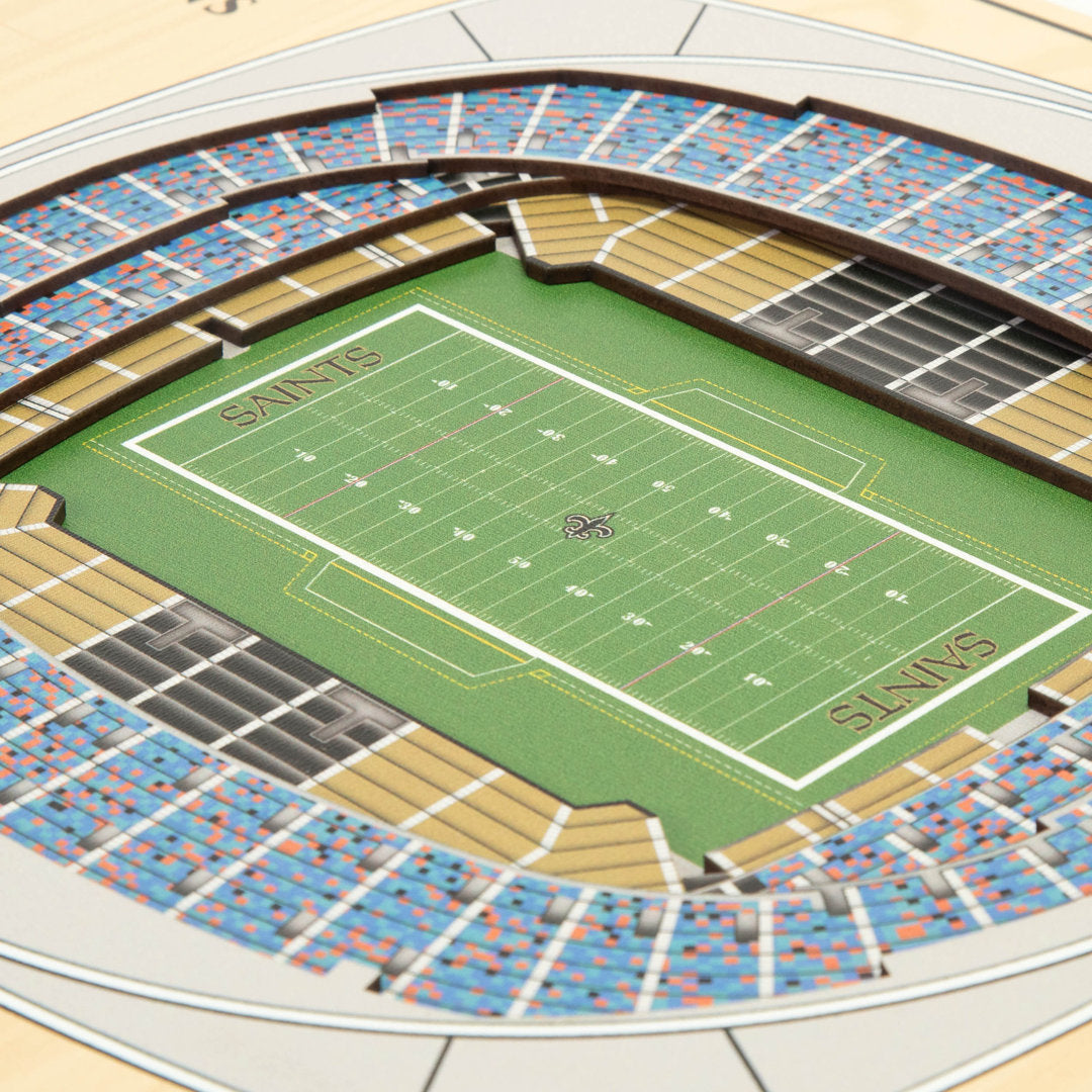NFL 5-Layer Stadiumview Wall Art YouTheFan Color: Teal NFL Team: New Orleans Saints