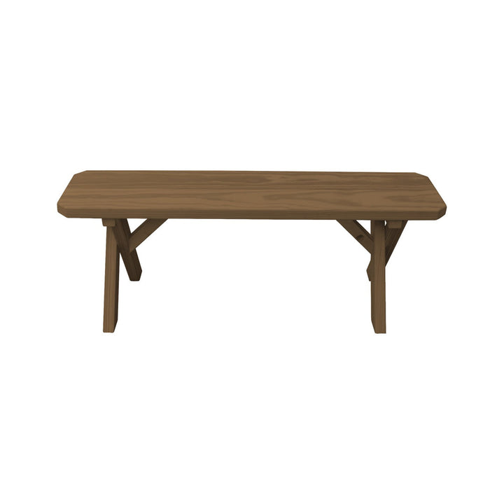 Sempronius Wood Picnic Bench Loon Peak® Color: Mushroom Stain