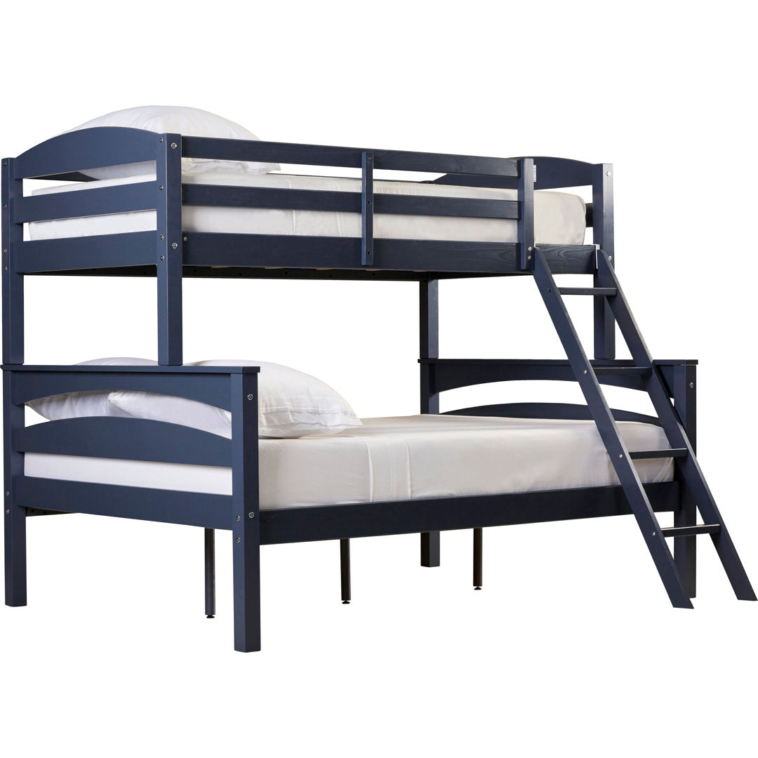 Barnett Twin over Full Bunk Bed Isabelle & Max™ Bed Frame Color: Graphite Blue