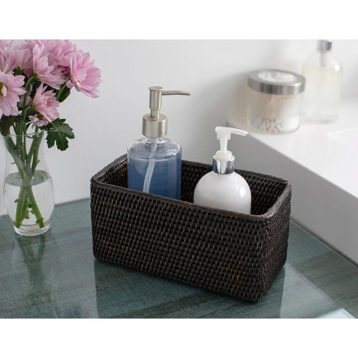 Albina Petite Rattan Basket Birch Lane™ Color: Tudor Black