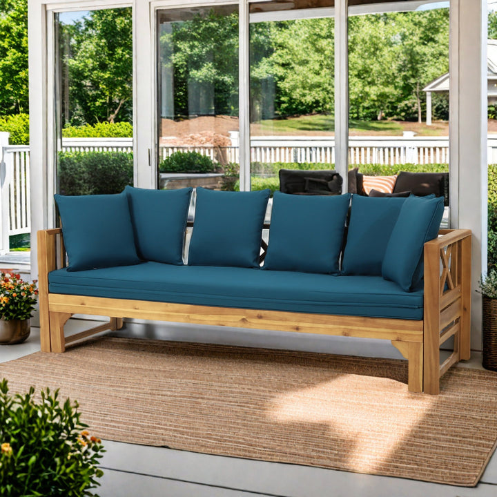 Trevion Extendable Patio Sofa with Cushions Breakwater Bay