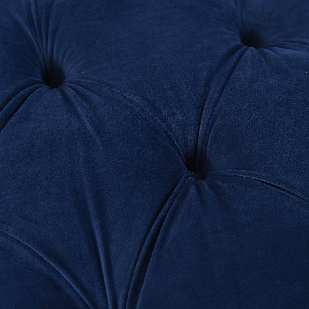 Kannon Tufted Right-Arm Chaise Lounge Willa Arlo™ Interiors Fabric: Navy Blue Velvet