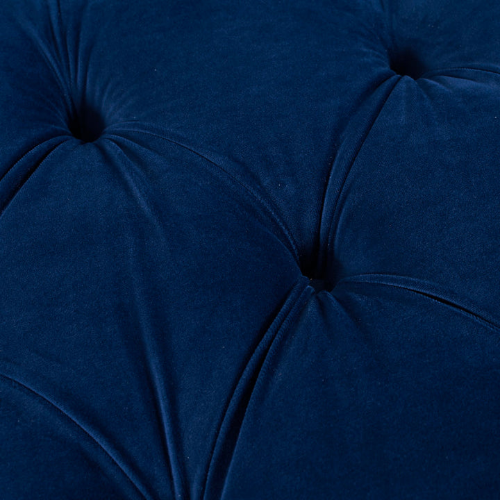 Kannon Tufted Right-Arm Chaise Lounge Willa Arlo™ Interiors Fabric: Navy Blue Velvet