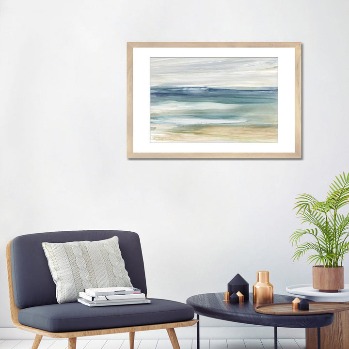 Ocean Breeze by Carol Robinson Painting Print The Twillery Co.® Size: 16" H x 24" W x 1" D Format: Natural Wood Framed Paper, Mat Included: White