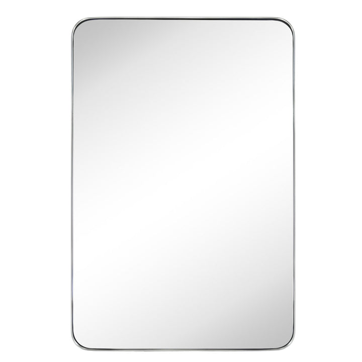 Kengston Modern & Contemporary Rectangular Bathroom Vanity Mirrors 17 Stories Size: 48" x 30" Finish: Brushed Nickel