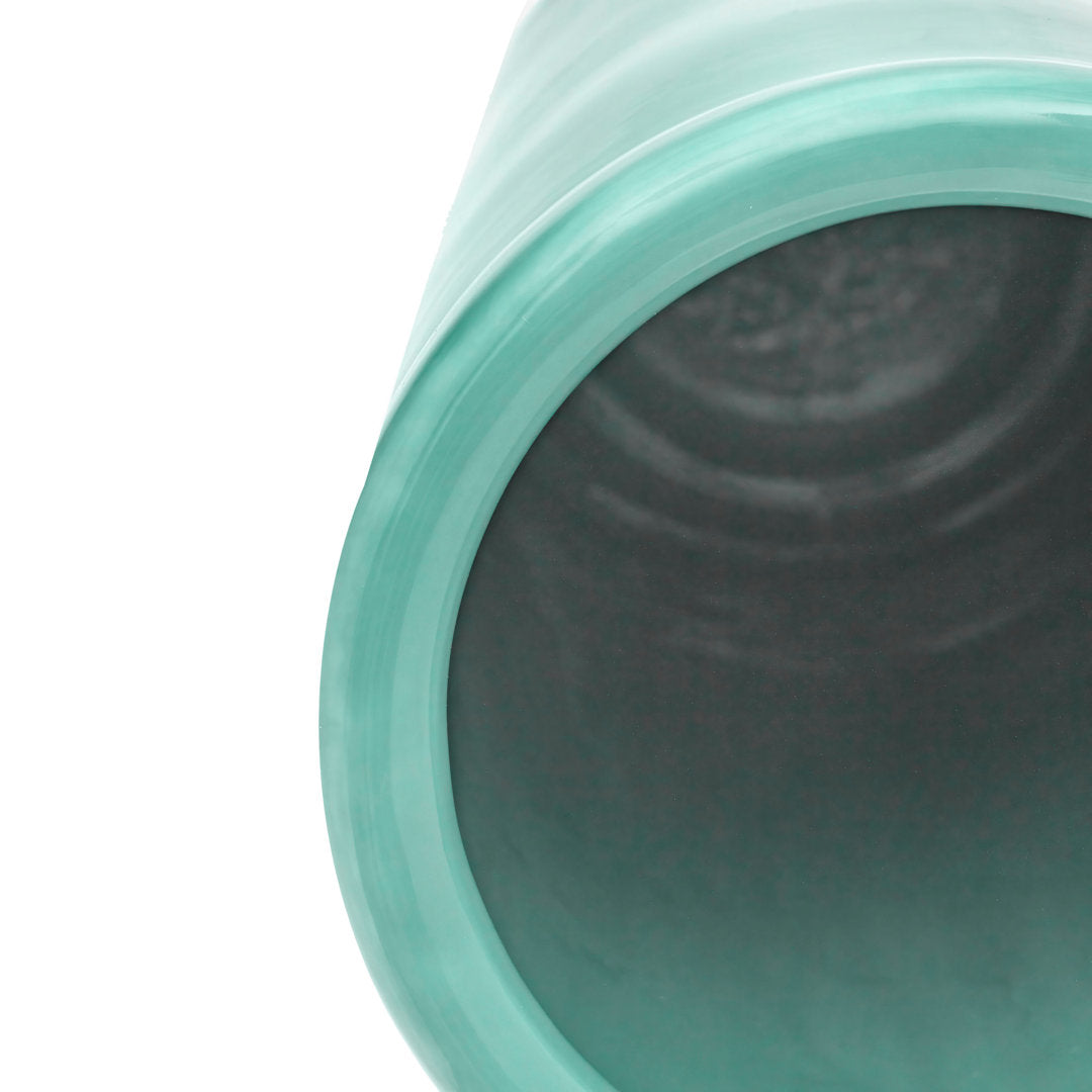 Astou Handmade Porcelain Floor Vase Wade Logan® Color: Turquoise