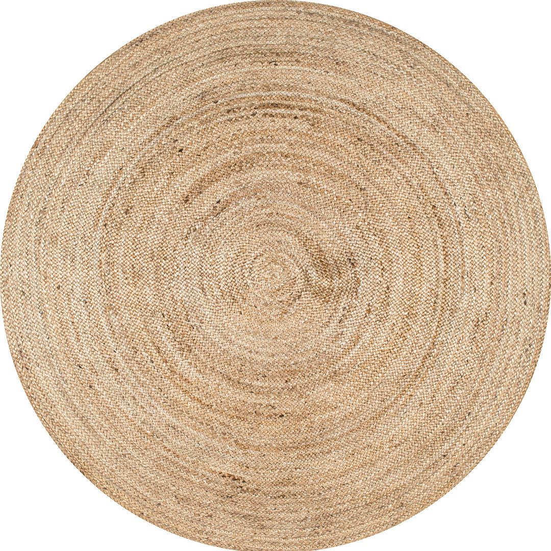 Natural Jute Area Rug Breakwater Bay Rug Size: Round 6'
