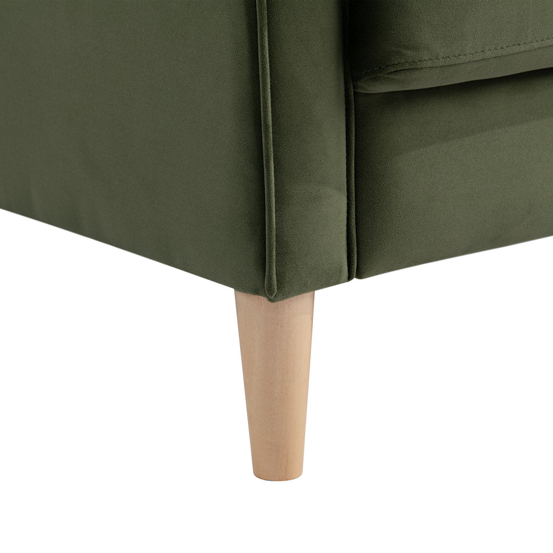 Garren 75.6'' Square Arm Tufted Sofa Mercury Row® Fabric: Green