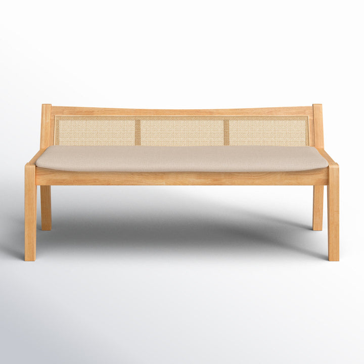 Donner Cane Back Cushioned Bench Joss & Main