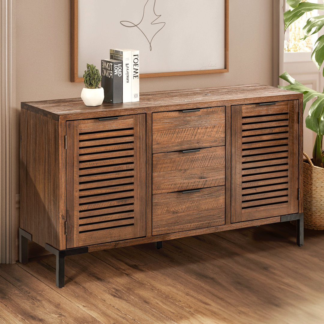 Miller 55'' Solid Wood Sideboard, Brown Sideboard Millwood Pines
