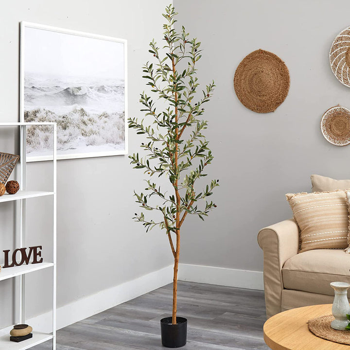 77" Artificial Olive Tree in Planter Birch Lane™