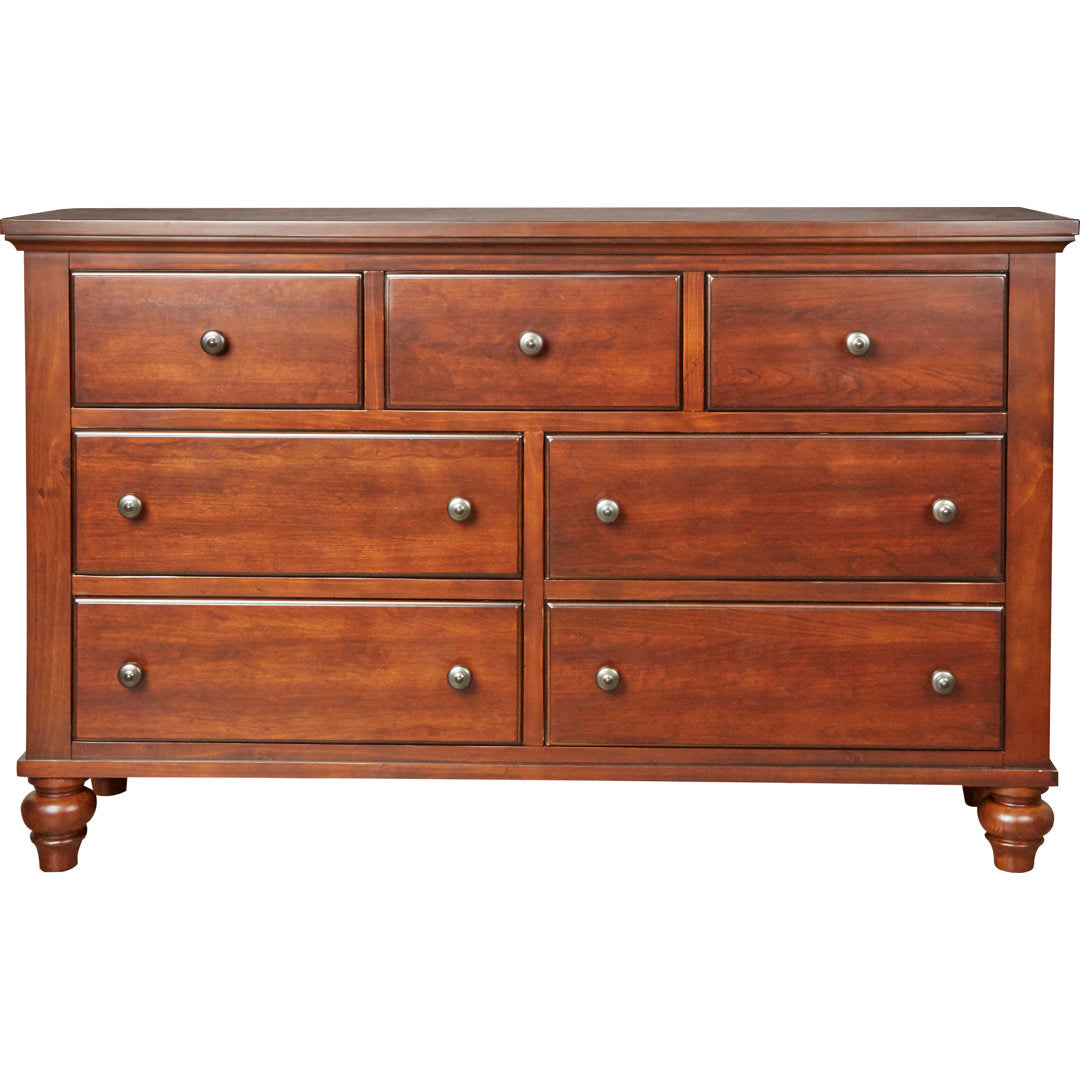 Cobos 7 Drawer 61" W Solid Wood Dresser Lark Manor™