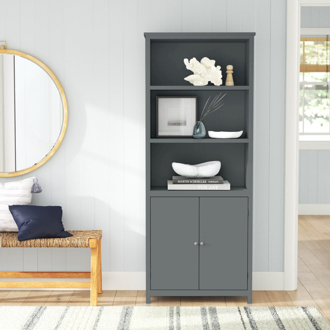 Aydan 71.5" H x 29" W Standard Bookcase Three Posts™ Color: Gray
