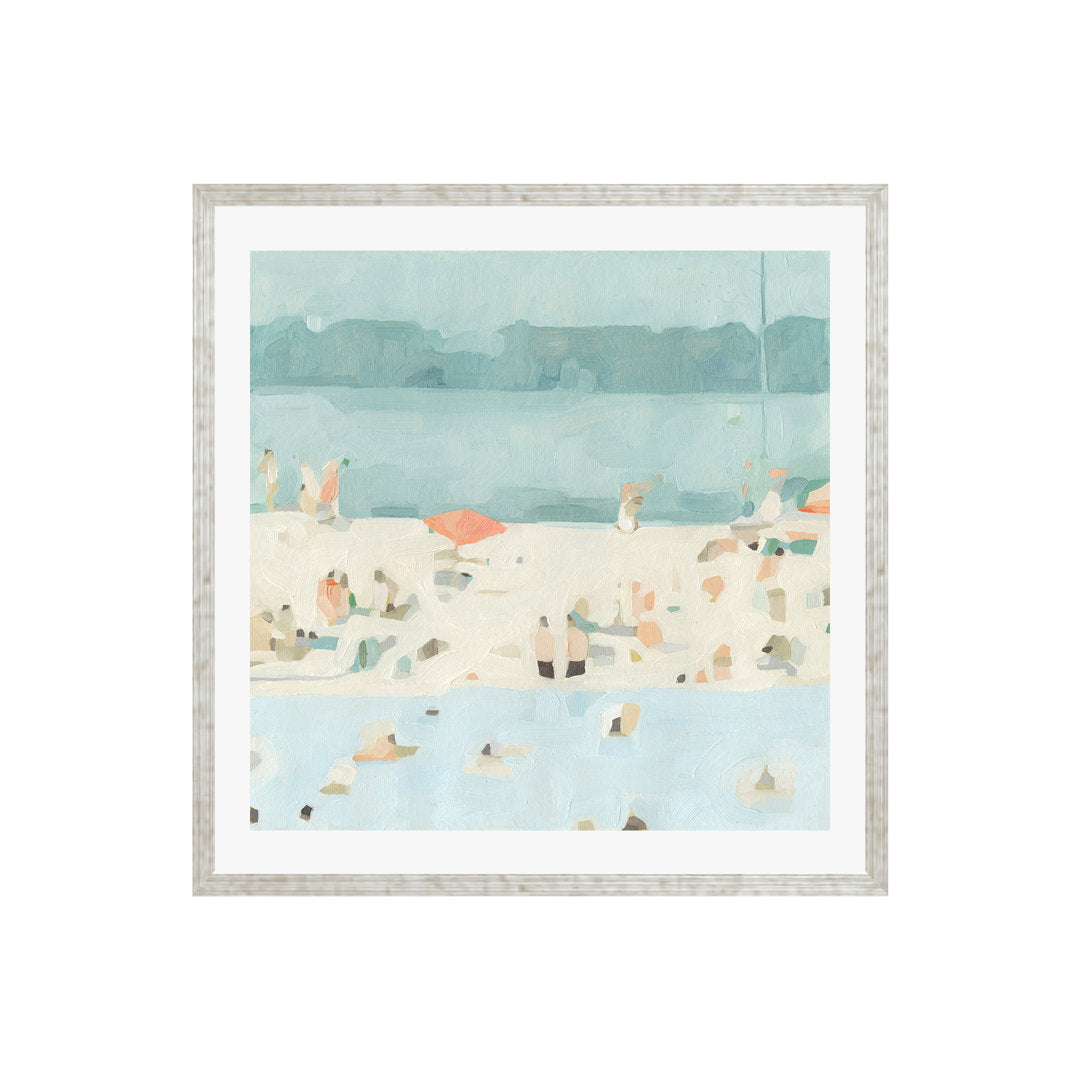 Sea Glass Sandbar II by Emma Scarvey - Picture Frame Painting Joss & Main Frame Color: Natural Size: 12"H x 12"W