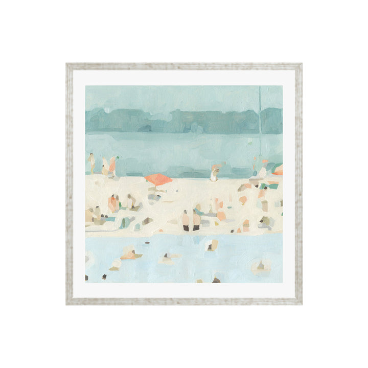 Sea Glass Sandbar II by Emma Scarvey - Picture Frame Painting Joss & Main Frame Color: Natural Size: 12"H x 12"W