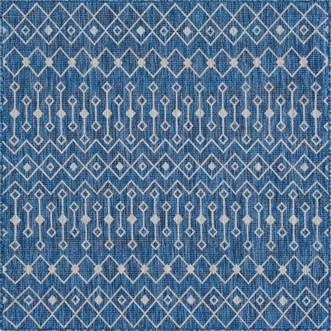 Innsbrook Southwestern Power Loom Teal Indoor/Outdoor Area Rug Laurel Foundry Modern Farmhouse® Rug Size: Square 6'1"
