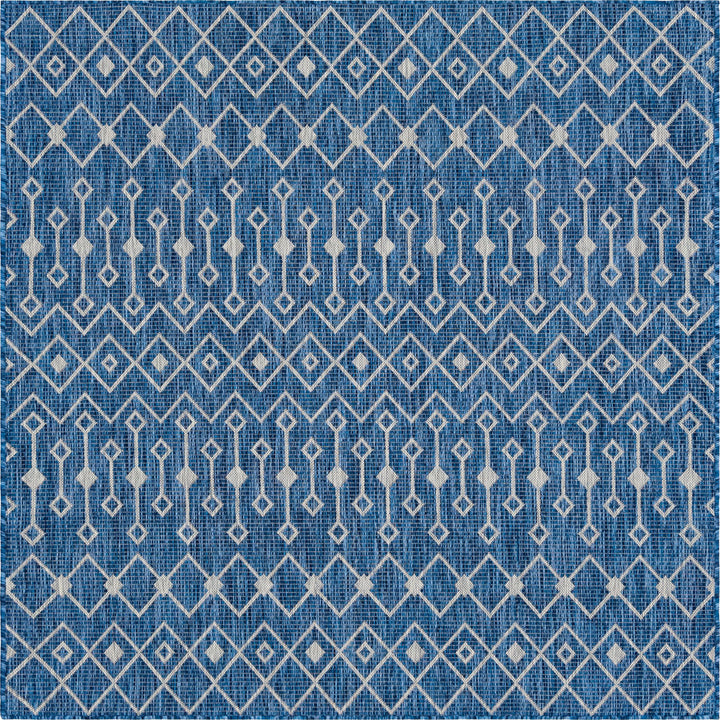 Innsbrook Southwestern Power Loom Teal Indoor/Outdoor Area Rug Laurel Foundry Modern Farmhouse® Rug Size: Square 6'1"