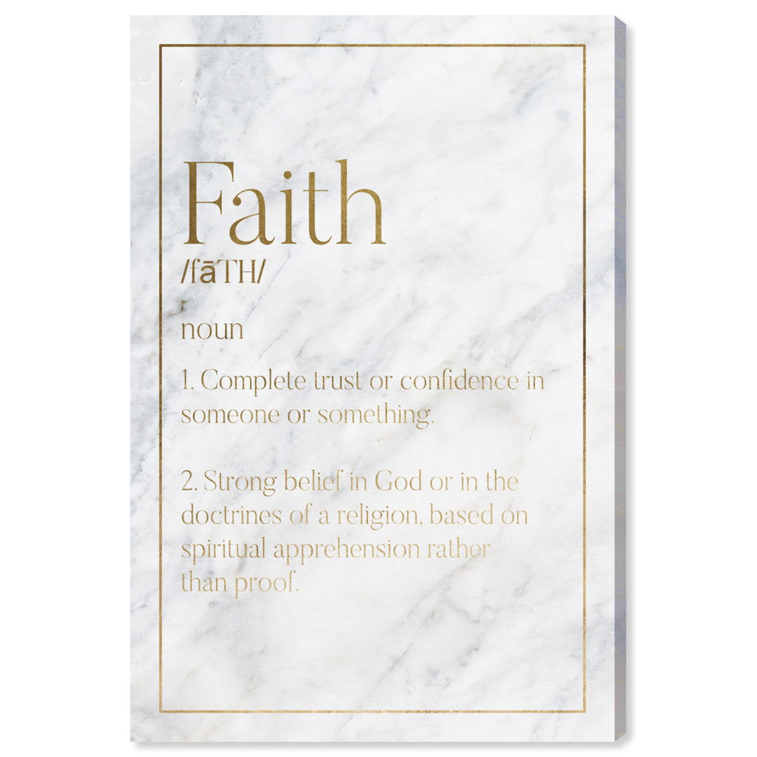 Faith Typography - Textual Art Print on Canvas Ivy Bronx Size: 30" H x 20" W x 1.5" D