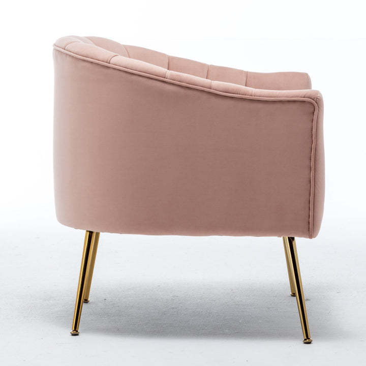 Murrow 28" W Tufted Velvet Armchair Willa Arlo™ Interiors Fabric: Pink Velvet