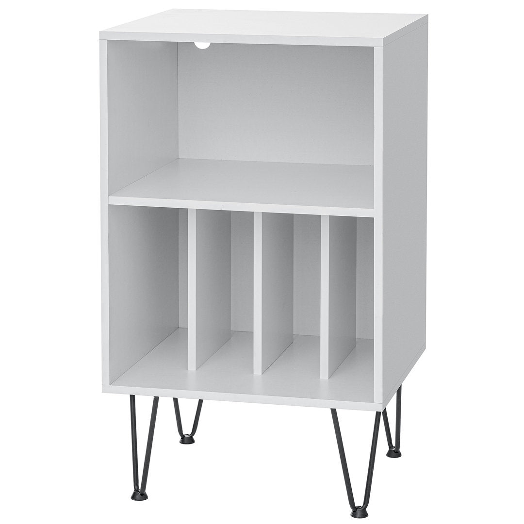 Audio Rack with LED Lights George Oliver Color: White