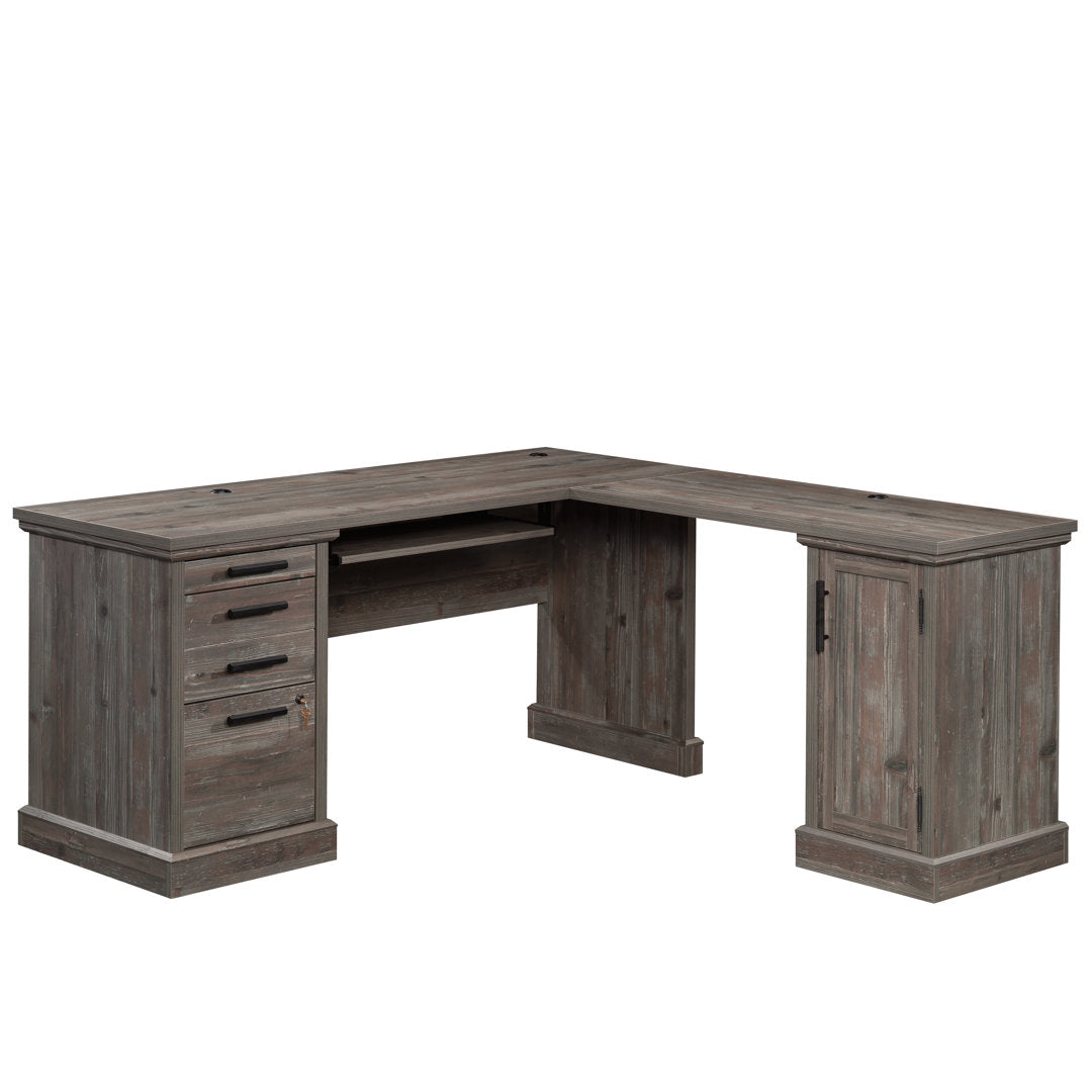Aspen Post L-Shape Executive Desk Upper Square™ Color: Rustic Gray