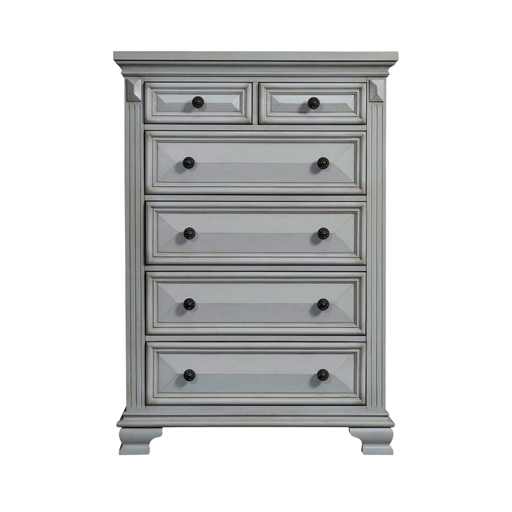 Alauna 6 Drawer Chest Lark Manor™ Color: Gray
