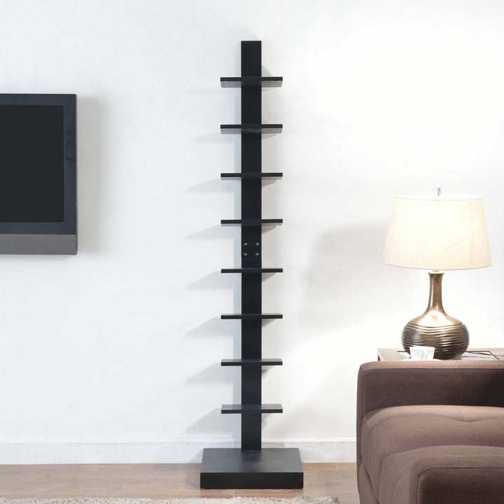 Waverley 67" H x 15" W Ladder Bookcase Latitude Run® Color: Black