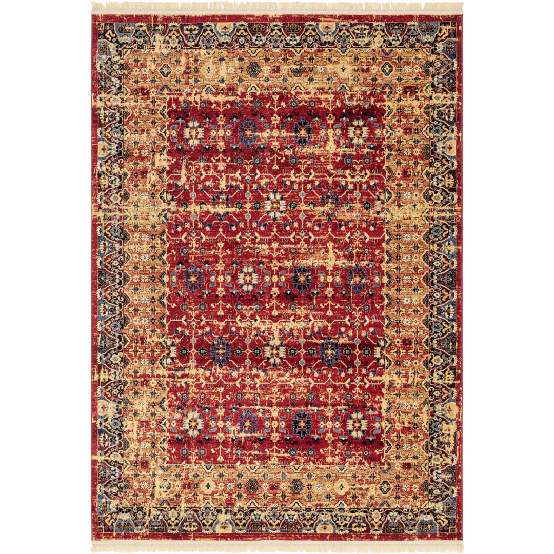 Angeliya Oriental Red Area Rug Lark Manor™ Rug Size: Rectangle 7'1" x 10'