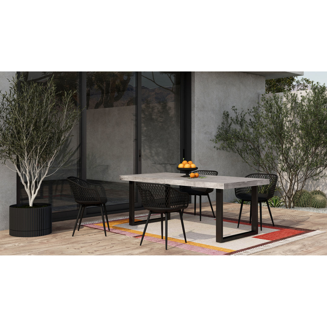 Newark Patio Dining Armchair (Set of 2) AllModern Color: Black