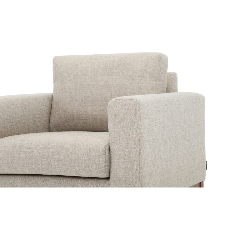 Clayton Upholstered Armchair Joss & Main Fabric: Venga Light Grey Performance Cross Weave
